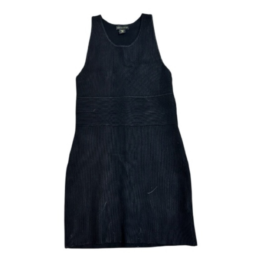 House of Harlow 1960 Black Ribbed Bodycon Knit Mini Dress Size XL